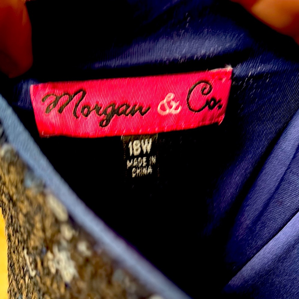 Morgan & Co. Peacock Blue Formal Gown